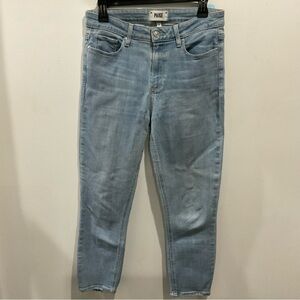 PAIGE Light Blue Cropped Slim Jeans sz 29